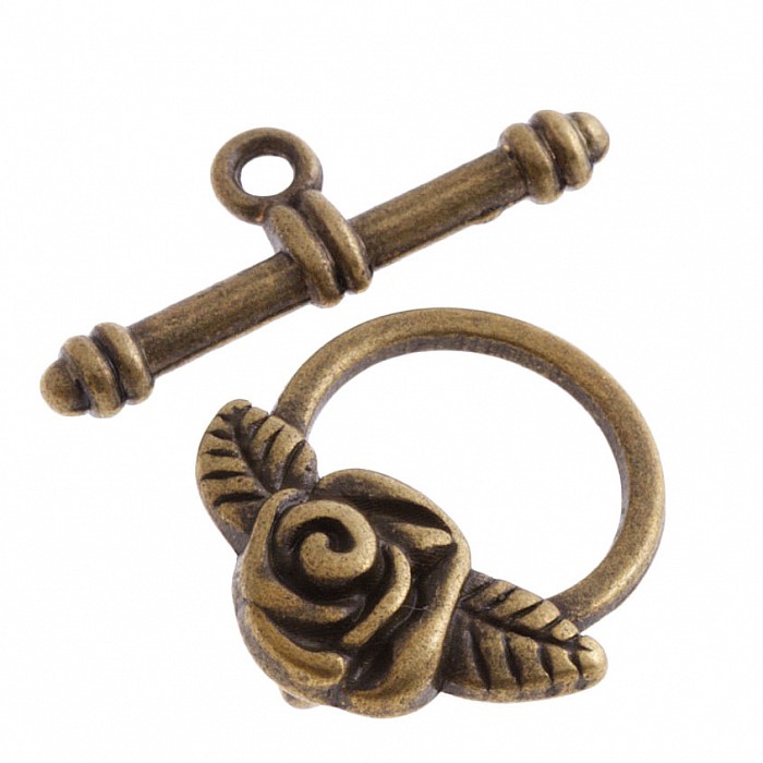 Americké zapínání starozlaté, 17 mm 2 sety