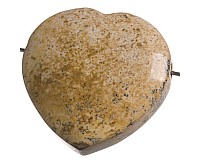 Jaspis obrázkový, vrtané srdce 30 mm