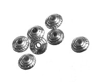 Korálek kovový platinový, 4,6x2,8 mm (25 ks)