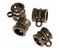 Očko na přívěsek starozlaté , 7x9 mm (20 ks)