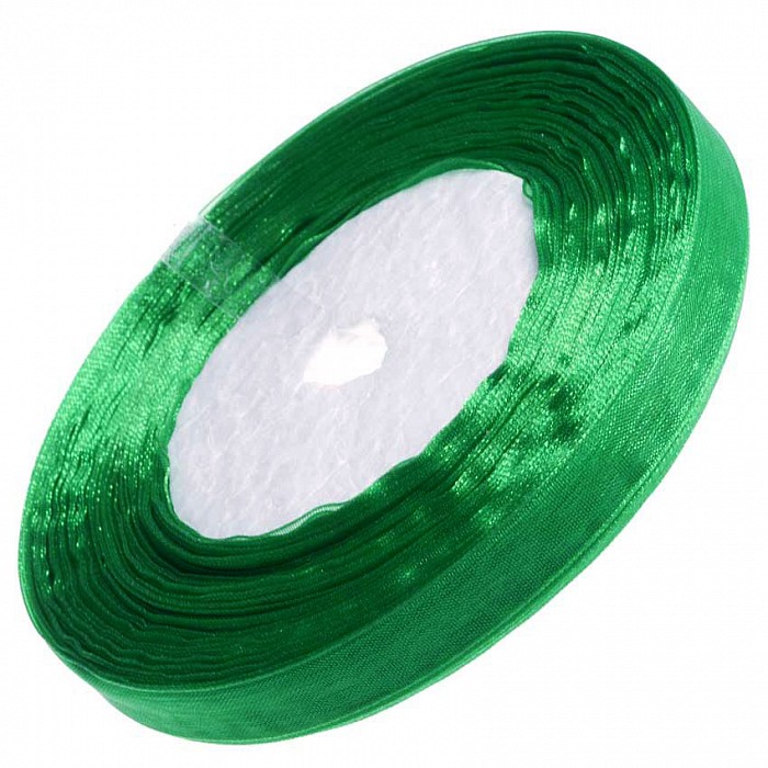 Organzová stuha zelená, 10 mm, 5 m