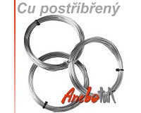 Ag postříbřený drát měkký, 1 mm, 1 bm