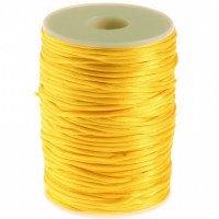 Saténová šňůrka žlutá, 2 mm (5m)
