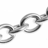 Řetízek z nerezové oceli, 6.5x5.4x1.0 mm (1 m)