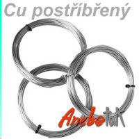 Ag postříbřený drát polotvrdý, 0,8 mm, 10 m