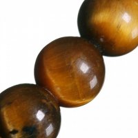 Tygří oko, korálky 10 mm (38 ks)