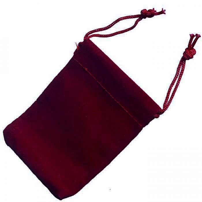 Sametový sáček rudý, 50x70 mm, 2 ks