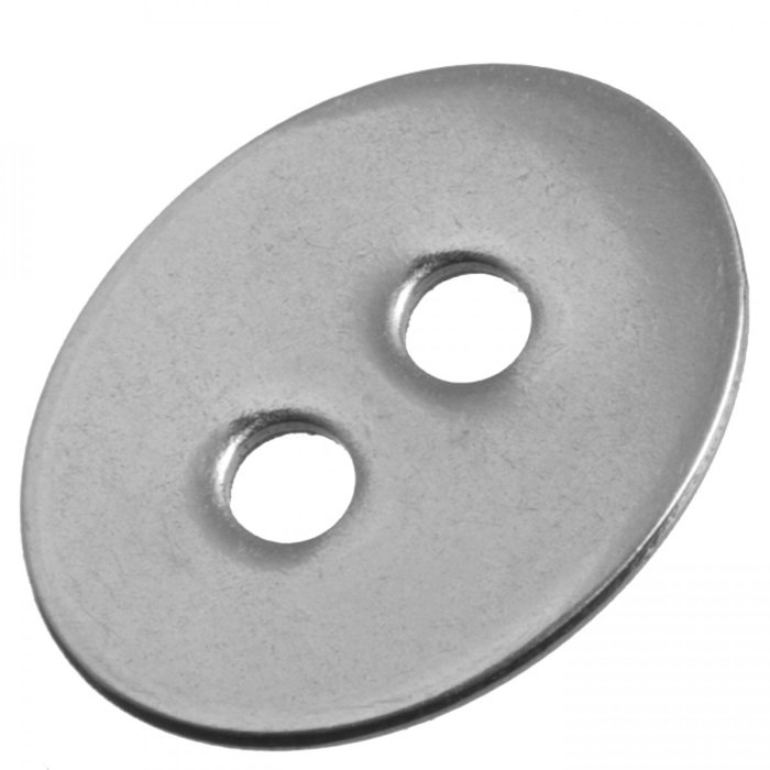 Knoflík z nerezové oceli, 14x11x0,8 mm (4 ks)