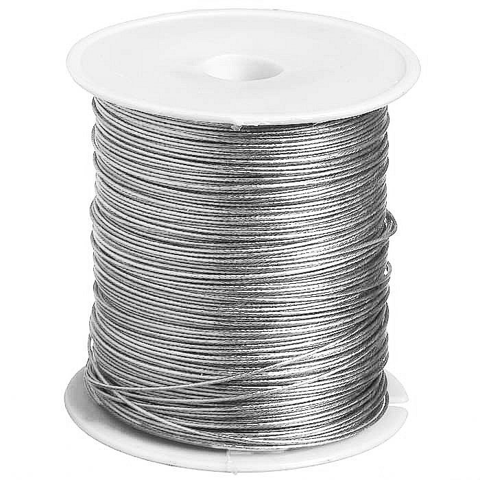 Ocelové lanko šedé, 1 mm, 1 kg (300 m)