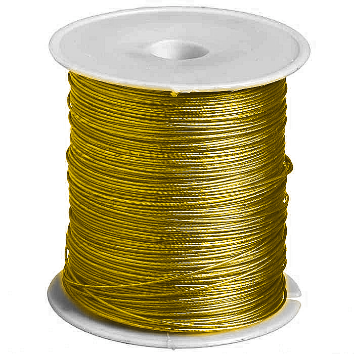 Ocelové lanko zlaté, 1 mm, 1 kg (300 m)