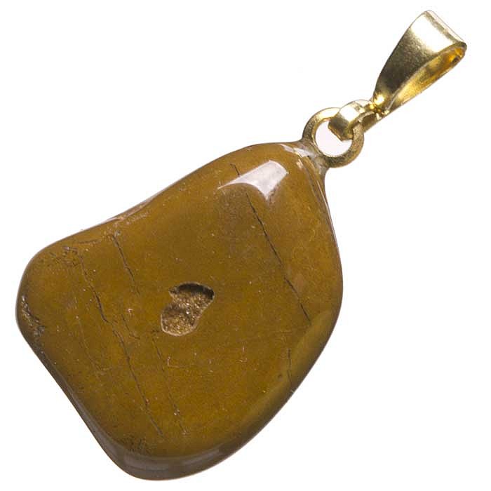 Jaspis žlutý tromlovaný, přívěsek