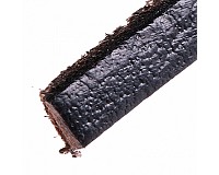 Kožený řemínek plochý černý, 3x2 mm (1 m)