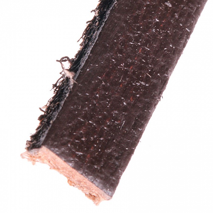 Kožený řemínek plochý hnědý, 5x2 mm (1 m)