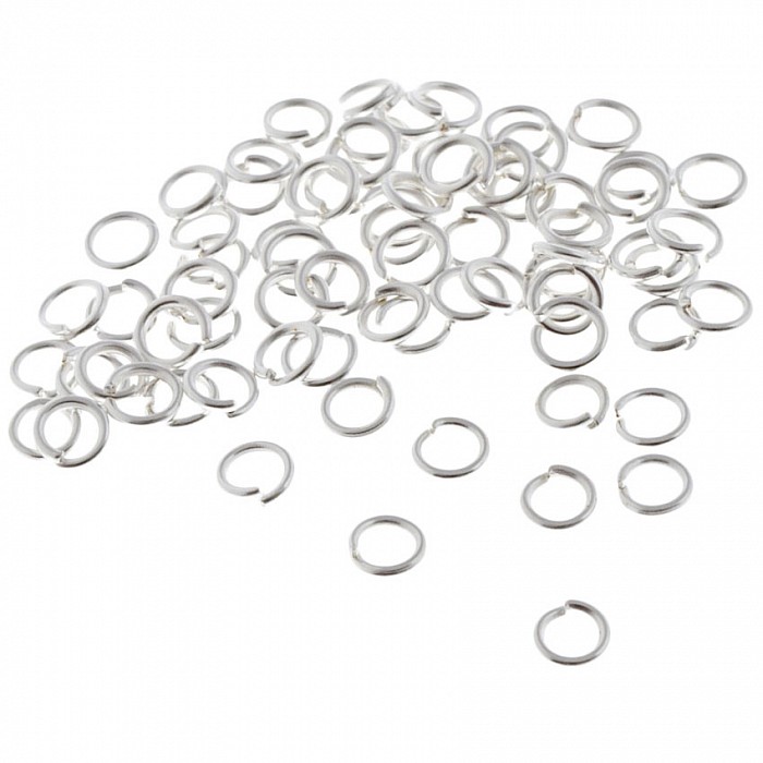 Kroužky stříbrné, 4x0,7 mm (100 ks)