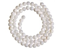 Kuličky perleťové bílé, 5 mm (75ks)