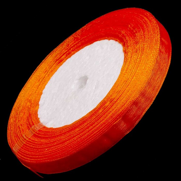 Organzová stuha oranžová, 10 mm, 45 m