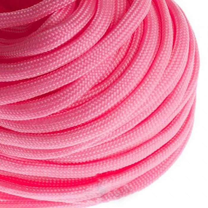 Parakord, outdoorová šňůra růžová světlá, 4mm, 1m