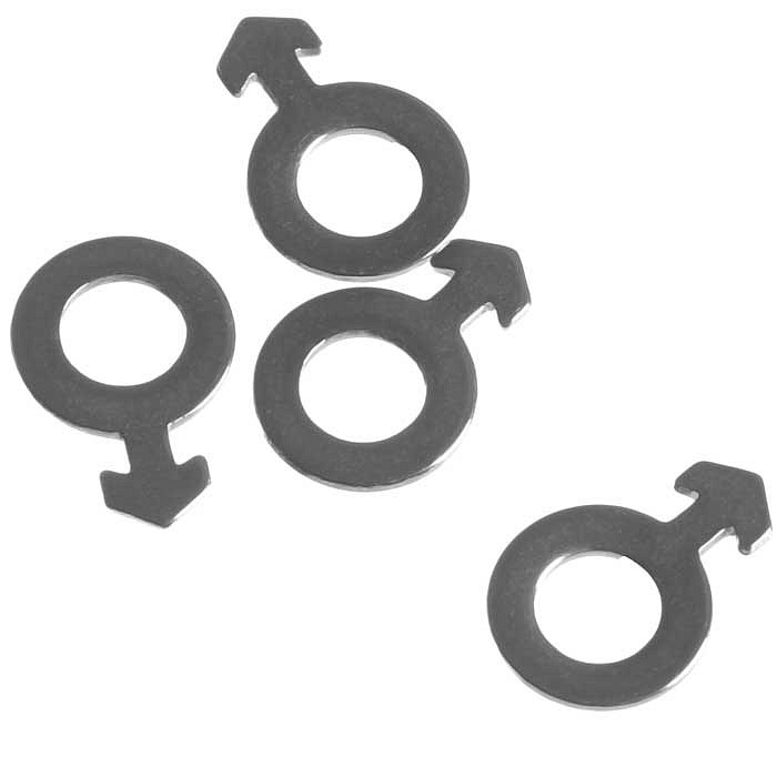 Přívěsek symboly pohlaví, 7,5x11 mm (2 sety)