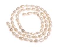 Říční perličky bílé, 5x5-6 mm (47 ks)