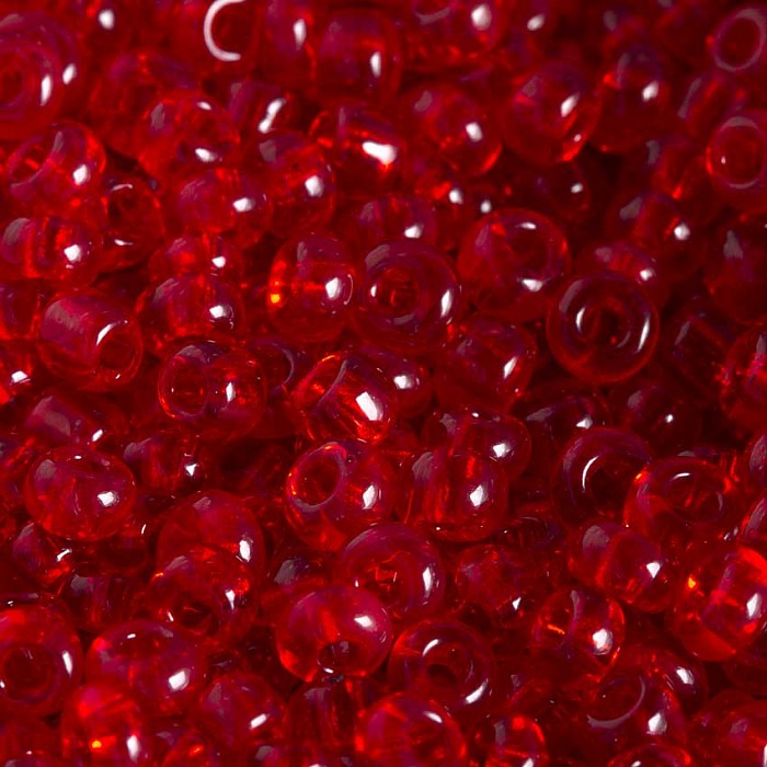 Rokajl průhledný červený, 3mm (20 g)