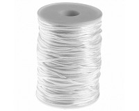 Saténová šňůrka bílá, 2 mm, cívka (90m)
