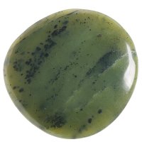 Jadeit-nefrit, tromlovaná placička 43 mm
