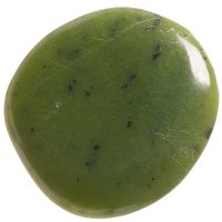 Jadeit-nefrit, tromlovaná placička 44 mm