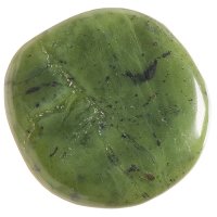 Jadeit-nefrit, tromlovaná placička 36 mm