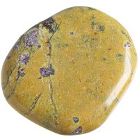 Serpentin se stichtitem, tromlovaná placička 43 mm