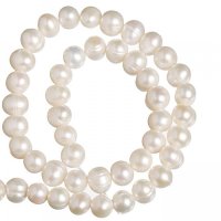 Říční perly bílé, 6-7 mm (2 ks)