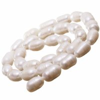 Říční perly bílé, 8x8-10 mm (2 ks)