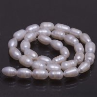 Říční perly bílé, 8x8-10 mm (2 ks)