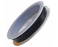 Vlasec silikon elastický černý, 0,8 mm (10m)