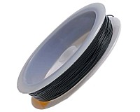 Vlasec silikon elastický černý, 0,5 mm (18 m)